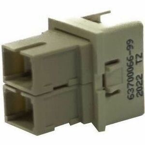 Ortronics TracJack Module, 2-SC Simplex Multimode, Beige Adapter, WM Ivory Housing