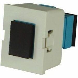 Ortronics TracJack Module, 1-SC Simplex Multimode, Aqua Adapter, WM Ivory