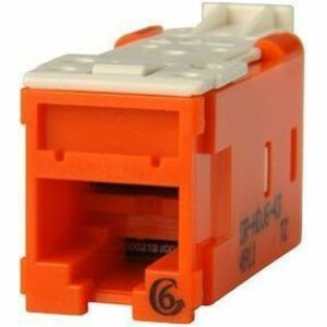 Ortronics Clarity High Density Jack (HDJ) CAT6, T568A/B, Orange, 25 Pack