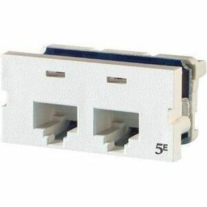 Ortronics Series II, Two-port Clarity 5E,T568A/B, 180 Degree, Electrical Ivory