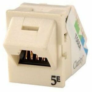 Ortronics Clarity 5E Angled TracJack, T568A/B, 45 Degree Ivory