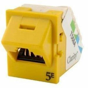 Ortronics Clarity 5E Angled TracJack, T568A/B, 45 degree, Dark Yellow
