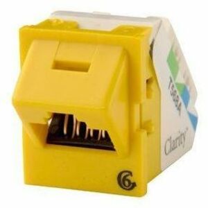 Ortronics Clarity 6 Angled TracJack, T568A/B, 45 degree, Yellow
