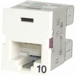 Ortronics Clarity 10g Tracjack, T568a/b, 180 Degree, Wiremold Ivory