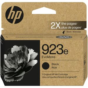 HP+EvoMore+923e+Original+High+Yield+Inkjet+Ink+Cartridge+-+Black+-+1+Each+-+1000+Pages