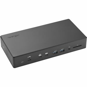 Kensington SD4880P USB-C 10Gbps Quad Video 17-in-1 Driverless Dock - for Notebook/Monitor/Smartphone/Keyboard/Mouse/Flash Drive/Webcam - Charging Capability - Memory Card Reader - SD - 180 W - USB 3.2 (Gen 2) Type C - 4 Displays Supported - 8K @ 30Hz, 4K, Full HD, 2K - 7680 x 4320, 3840 x 2160, 1920 x 1080, 2048 x 1080 - 11 x USB Ports - 6 x USB Type-A Ports - USB Type-A - 5 x USB Type-C Ports - USB Type-C - 1 x RJ-45 Ports - Network (RJ-45) - 2 x HDMI Ports - HDMI - 2 x DisplayPorts - Disp