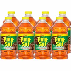 Pine-Sol+Multi-Surface+Cleaner+-+For+Multi+Surface+-+Concentrate+-+Liquid+-+40+fl+oz+%281.3+quart%29+-+Original+Scent+-+Deodorize%2C+Disinfectant%2C+Dilutable+-+Yellow+-+8+%2F+Carton