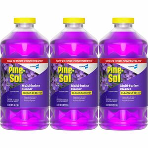 Pine-Sol+Multi-Surface+Cleaner+-+For+Multi+Surface+-+Concentrate+-+Liquid+-+80+fl+oz+%282.5+quart%29+-+Lavender+Scent+-+Deodorize%2C+Disinfectant%2C+Dilutable+-+Purple+-+3+%2F+Carton