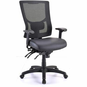 Lorell+Conjure+High-Back+Office+Chair+-+Vinyl%2C+Foam%2C+Polyurethane+Seat+-+High+Back+-+Black+-+Armrest+-+1+Each