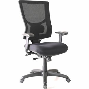Lorell+Conjure+High-Back+Office+Chair+-+Fabric+Seat+-+High+Back+-+Black+-+Armrest+-+1+Each