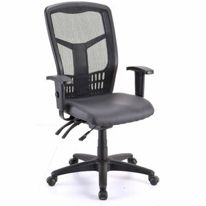 Lorell+Executive+Antimicrobial+High-back+Chair+-+Antimicrobial+Vinyl+Seat+-+Black+Frame+-+High+Back+-+5-star+Base+-+1+Each