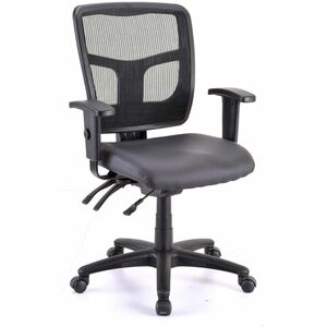 Lorell+Executive+Antimicrobial+Mid-back+Chair+-+Antimicrobial+Vinyl+Seat+-+Black+Frame+-+Mid+Back+-+5-star+Base+-+Black+-+Armrest+-+1+Each