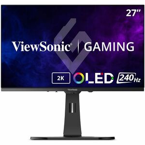 ViewSonic Gaming XG272-2K-OLED 27 Inch 1440p 240Hz OLED Ergonomic White Gaming Monitor with up to 0.01ms, FreeSync Premium, G-Sync Compatibility, RGB, and USB-C, HDMI v2.1, DP Inputs