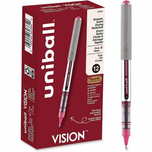 uni%C2%AE+Vision+Rollerball+Pen+-+0.7+mm%2C+Fine+Pen+Point+-+Passion+Pink+Ink+-+Liquid+-+Writing+-+12+%2F+Dozen