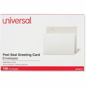 Universal+Envelope+-+Business+-+A9+-+25+lb+-+Self+Adhesive+-+White+-+Paper+Stock+-+100+%2F+Box