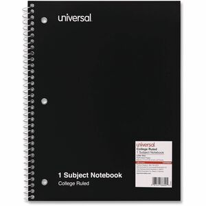 Universal+Notebook+-+1+Subject%28s%29+-+100+Sheets+-+Spiral+-+College+Ruled%2C+Medium+Ruled+Front+Ruling+-+Letter+-+11%26quot%3B+x+8+1%2F2%26quot%3B+Sheet+Size+-+Black+Paperboard+Cover