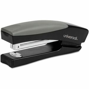 Universal+Stand+UP+Desktop+Stapler+-+Staples+Upto+20+Sheet+-+Holds+Upto+210+Staple+-+Full+Strip+-+4%26quot%3B+Throat+Depth+-+0.50%26quot%3B+Crown+Width+-+Top+Loading+-+Black%2C+Gray+-+Metal%2C+Plastic+-+1+Each