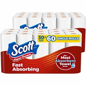 Scott+Choose-A-Sheet+Paper+Towels+-+150+Sheets%2FRoll+-+White+-+Paper%2C+Fiber+-+15+Rolls+Per+Pack+-+2+%2F+Carton