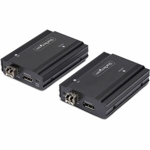 StarTech DisplayPort KVM Extender over Fiber Optic, 4K 60Hz Console Extender Kit Up to 984ft/300m, 2x 10G SFP+ Multi-mode Modules, TAA