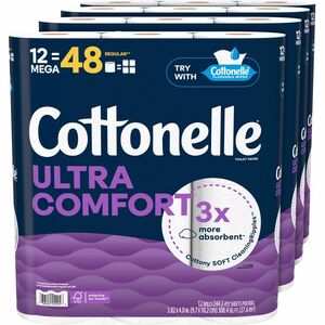 Kimberly-Clark+Professional+Ultra+Comfort+Toilet+Paper+-+2+Ply+-+White+-+Paper%2C+Fiber+-+12+Per+Pack+-+4+%2F+Carton