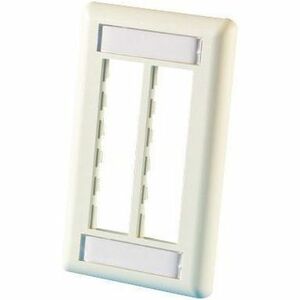 Ortronics TracJack Faceplate, Six-Port (Single Gang), Plastic