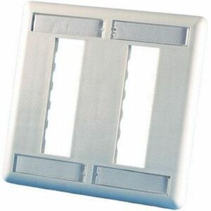 Ortronics Tracjack Faceplate, Six-Port (Dual Gang), Plastic