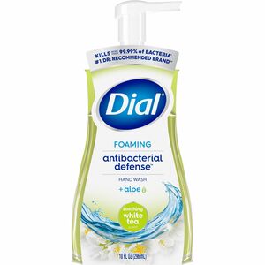 Dial+Complete+Foam+Hand+Wash+Pump+-+White+Tea+ScentFor+-+10+fl+oz+%28295.7+mL%29+-+Pump+Dispenser+-+Bacteria+Remover%2C+Kill+Germs+-+Hand%2C+Bathroom%2C+Kitchen+-+Moisturizing+-+Antibacterial+-+Clear+-+8+%2F+Carton