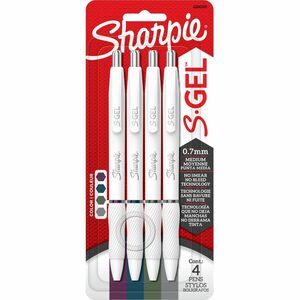 Sharpie+S-Gel+Pens+-+Medium+Pen+Point+-+0.7+mm+Pen+Point+Size+-+Rich+Dark+Gel-based+Ink+-+Pearl+White+Plastic+Barrel+-+4+%2F+Pack