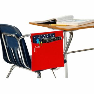 Seat+Sack+25-Count+Side+Sack+Classroom+Pack+-+Desk+-+Hook+%26+Loop+Closure%2C+Washable+-+Red+-+25%2FPack+-+1+Carton