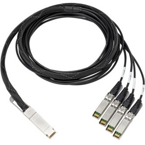 HPE Sourcing 100Gb QSFP28 to 4x25Gb SFP28 5m Direct Attach Copper Cable