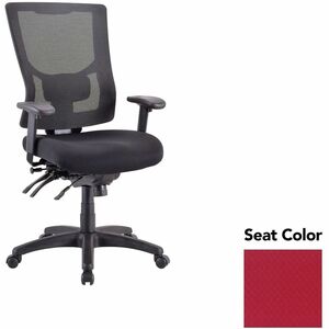 Lorell+Multifunctional+Mesh+High-back+Exec.+Chair+-+Real+Red+Seat+Color+-+Mesh+Back+Material+-+High+Back+-+1+Each