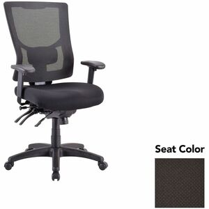 Lorell+Multifunctional+Mesh+High-back+Exec.+Chair+-+Perfection+Black+Seat+Color+-+Mesh+Back+Material+-+High+Back+-+1+Each