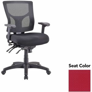 Lorell+Multifunctional+Mesh+Mid-back+Executive+Chair+-+Real+Red+Seat+Color+-+Mesh+Back+Material+-+Mid+Back+-+1+Each