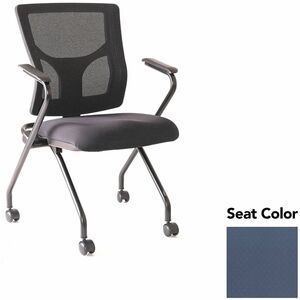 Lorell+Conjure+Mesh+Training+Chairs+with+Arms+-+Insight+Periwinkle+Blue+Seat+Color+-+Polyurethane%2C+Foam+Seat+Material+-+Mesh+Back+Material+-+High+Back+-+Black+-+Armrest+-+2+%2F+Carton