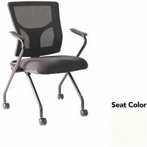 Lorell+Conjure+Mesh+Training+Chairs+with+Arms+-+Dillon+Snow+Seat+Color+-+Polyurethane%2C+Foam+Seat+Material+-+Mesh+Back+Material+-+High+Back+-+Black+-+Armrest+-+2+%2F+Carton