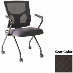 Lorell+Conjure+Mesh+Training+Chairs+with+Arms+-+Perfection+Black+Seat+Color+-+Polyurethane%2C+Foam+Seat+Material+-+Mesh+Back+Material+-+High+Back+-+Black+-+Armrest+-+2+%2F+Carton