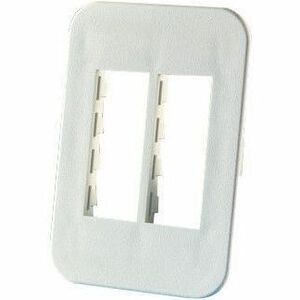 Ortronics Tracjack Furniture Plate Herman Miller, BASELINE, Six-Port, Fog White