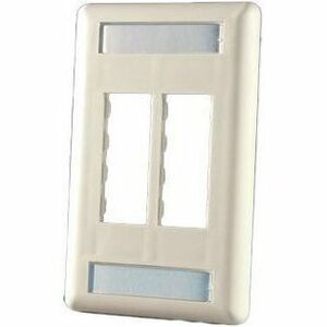 Ortronics Tracjack Faceplate, Four-Port (Single Gang), Plastic