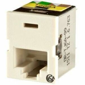 Ortronics Clarity Cat6a TracJack,T568A/B,8 pos, WM Ivory 180 degree
