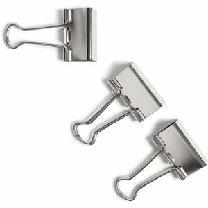 U+Brands+Binder+Clip+-+Medium+-+145+Sheet+Capacity+-+for+Office%2C+Project%2C+Home%2C+Classroom+-+Non-magnetic+-+Silver+-+Steel+-+72+%2F+Pack