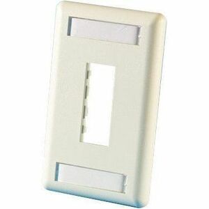 Ortronics Tracjack Faceplate, Two-Port (Single Gang), Plastic