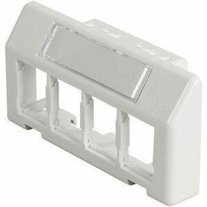 Ortronics HDJ Furniture Adapter Plate. Holds 4 HDJ jacks, Cloud White