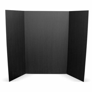 Flipside+Foam+Project+Display+Boards+-+36%26quot%3B+Board+Height+x+48%26quot%3B+Board+Width+-+Black+Foam+Board+Surface+-+Durable%2C+Smooth%2C+Sturdy%2C+Tri-fold+-+10+%2F+Pack