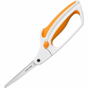 Fiskars+Easy+Action+Bent+Scissors+-+Bent+-+Stainless+Steel+Precision-ground+Blade+-+Sharp+Tip+-+Multi+-+1+Each