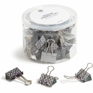 U+Brands+Binder+Clip+-+Medium+-+1%26quot%3B+Width+-+145+Sheet+Capacity+-+for+Paperwork%2C+Paper%2C+Office%2C+Home%2C+School%2C+Document%2C+Notes%2C+File%2C+Assignment+-+Acid-free%2C+Non-magnetic%2C+Durable%2C+Non-slip+Grip+-+Assorted%2C+Silver%2C+White%2C+Black+-+Steel%2C+Metal+-+36+%2F+Pack