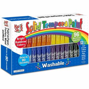 Kwik+Stix+Kwik+Stix+Tempera+Paint%2FPaper+Set+-+Stick+-+Red%2C+Orange%2C+Yellow%2C+Green%2C+Light+Blue%2C+Dark+Blue%2C+Purple%2C+Black+-+Washable+-+96%2FSet+-+1+Each