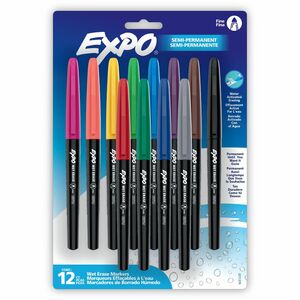 Expo+Wet-Erase+Markers+-+Erasable+-+Assorted+Ink+-+12+%2F+Pack