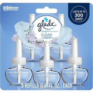Glade+PlugIns+Refill+-+Oil+-+3.3+fl+oz+%280.1+quart%29+-+Clean+Linen+-+50+Day+-+Long+Lasting%2C+Phthalate-free%2C+Formaldehyde-free%2C+Nitro+Musk+Free+-+5+%2F+Pack