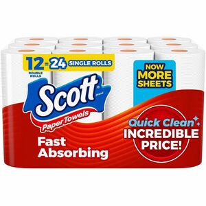Scott+Choose-A-Sheet+Paper+Towels+-+White+-+Fiber+Paper+-+12+%2F+Pack