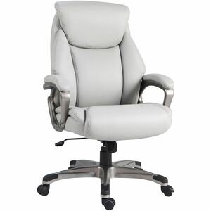 Lorell+Kyros+High-Back+Executive+Chair+-+Gray+Seat+Color+-+Polyurethane+Seat+Material+-+Gray+Back+Color+-+Polyurethane+Back+Material+-+High+Back+-+Gray+-+Armrest+-+1+Each